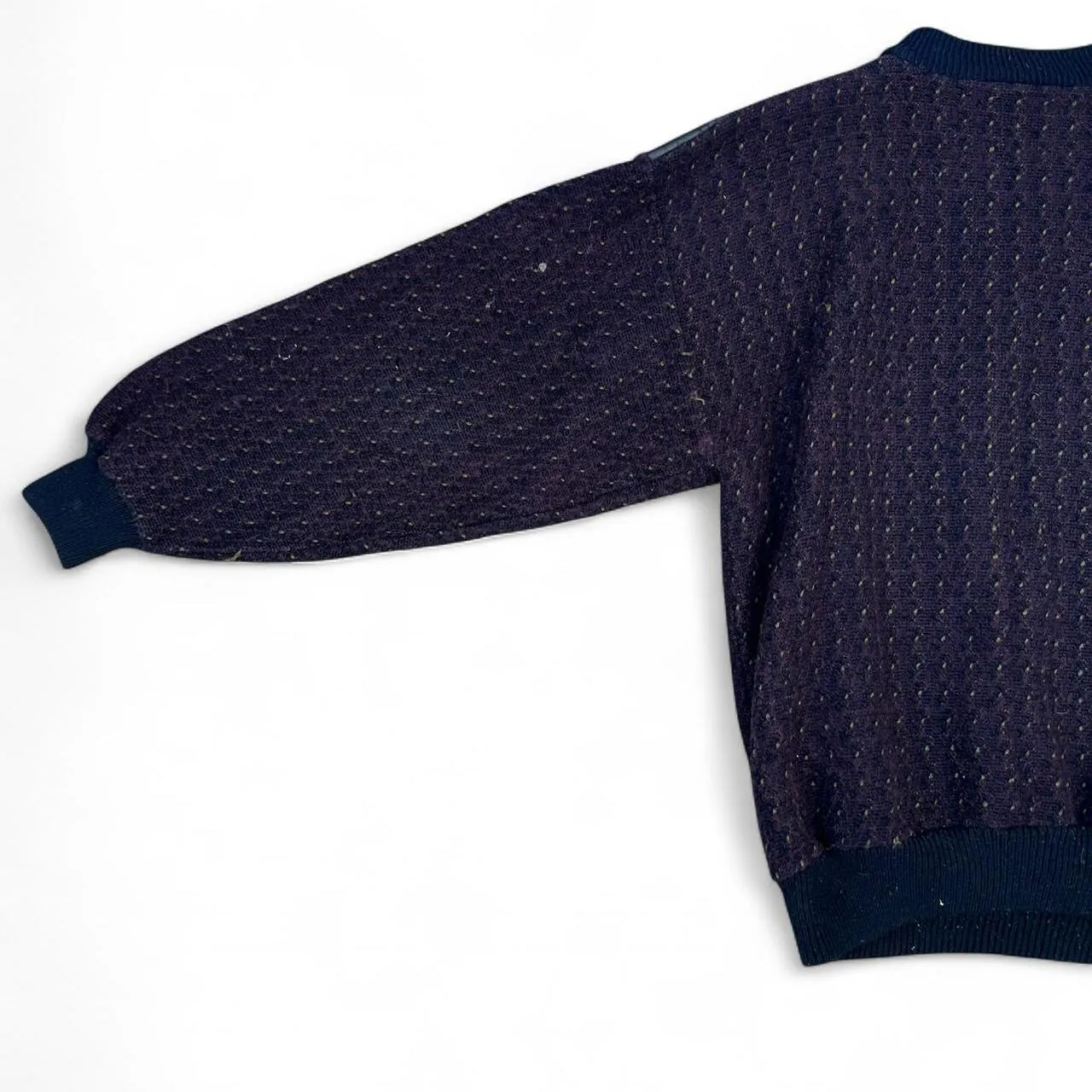 Rare Vintage 80s Cogi Collection Knit Leather Crewneck Sweater, photo 6 of 6