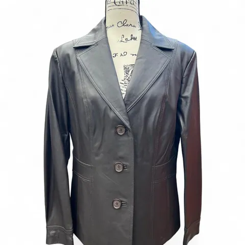 Vintage East 5th Dark Brown Leather Blazer
