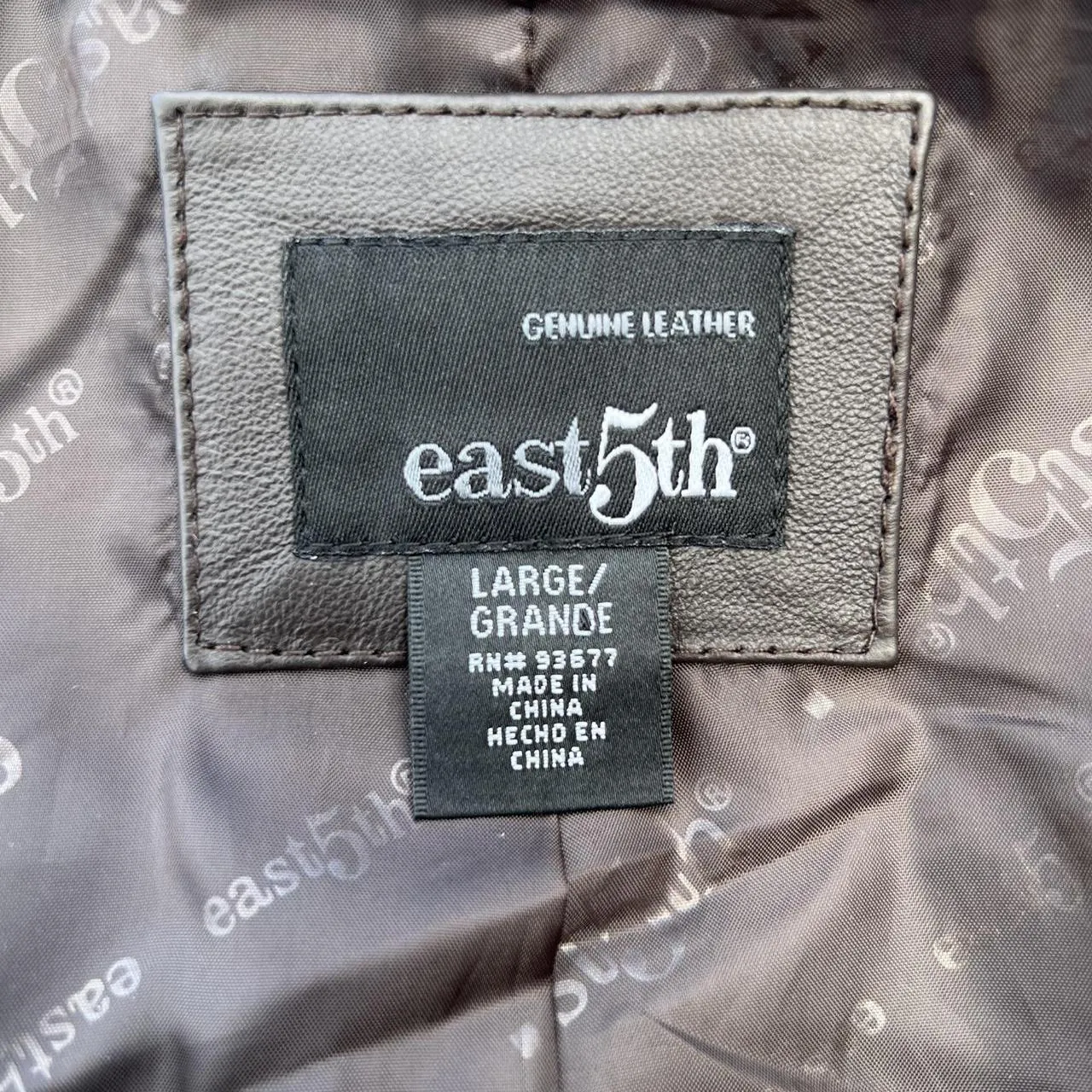 Vintage East 5th Dark Brown Leather Blazer, photo 5 of 5