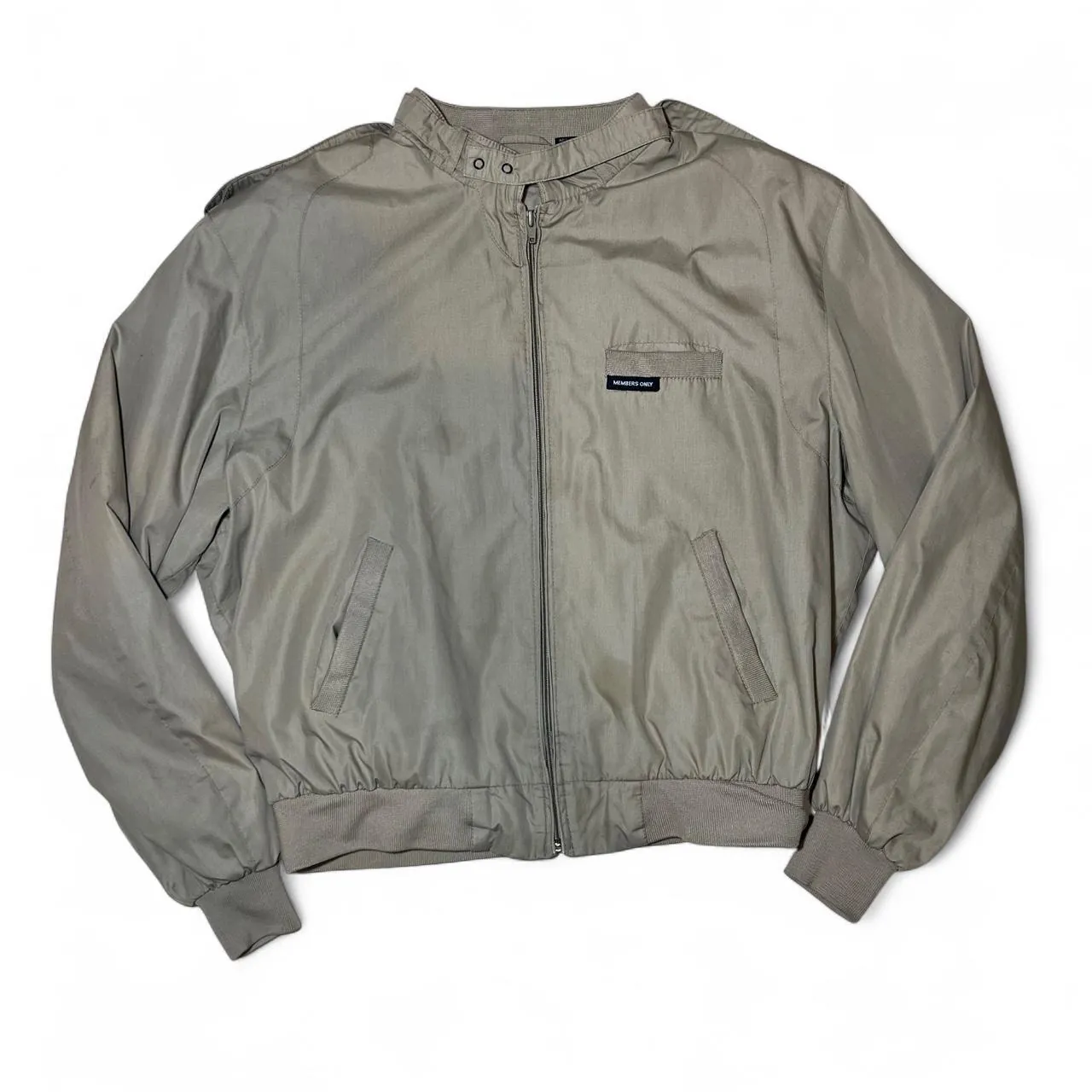 Vintage 80s Members Only Beige Lightweight Bomber Jacket, photo 1 of 6
