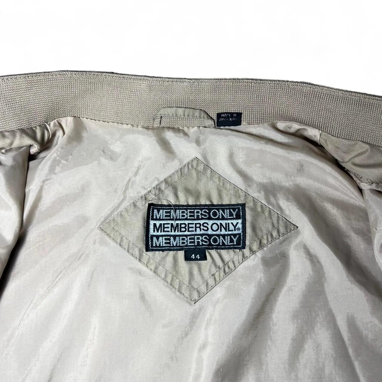 Vintage 80s Members Only Beige Lightweight Bomber Jacket, photo 6 of 6