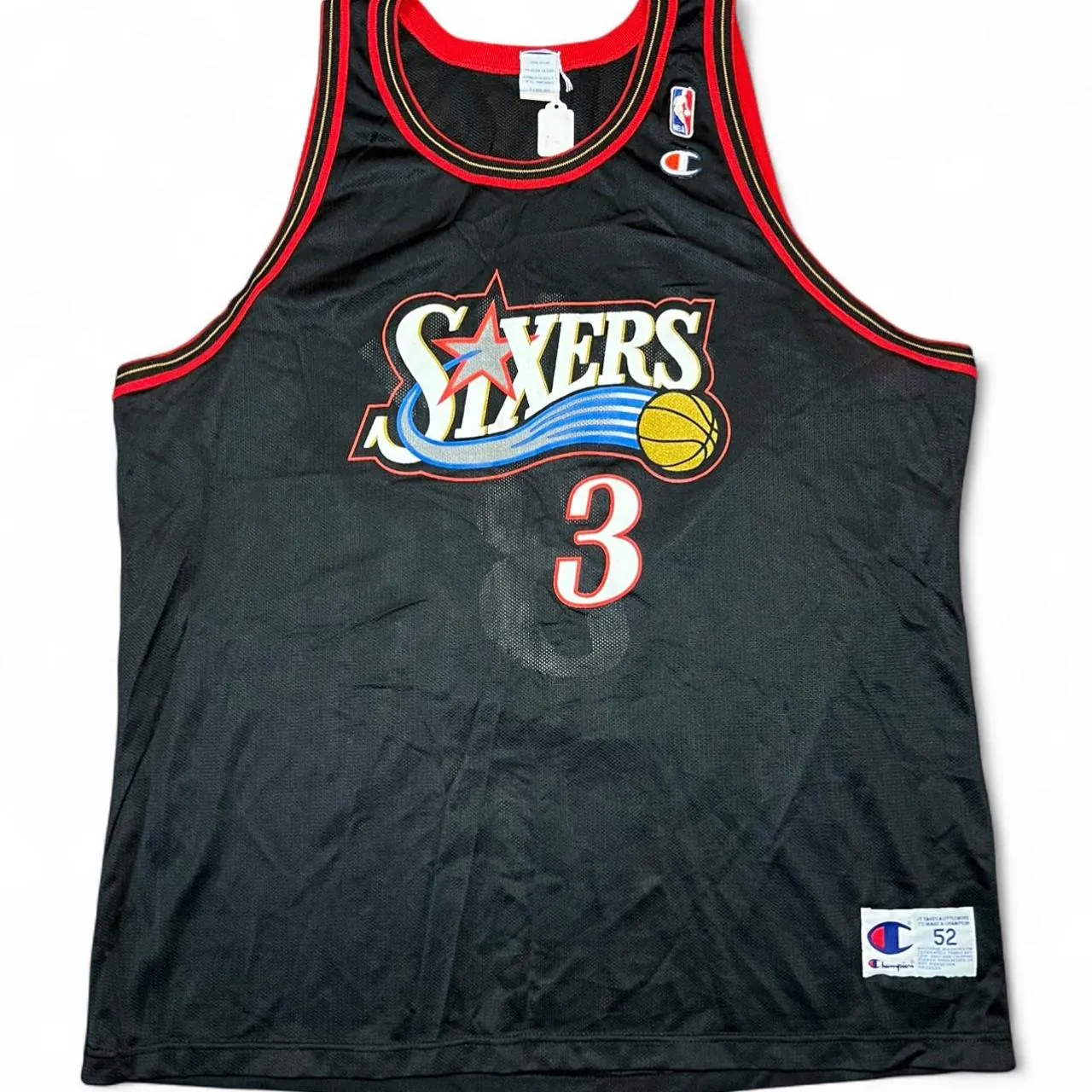 Vintage Philadelphia 76ers Allen Iverson Champion Black Jersey, photo 2 of 4