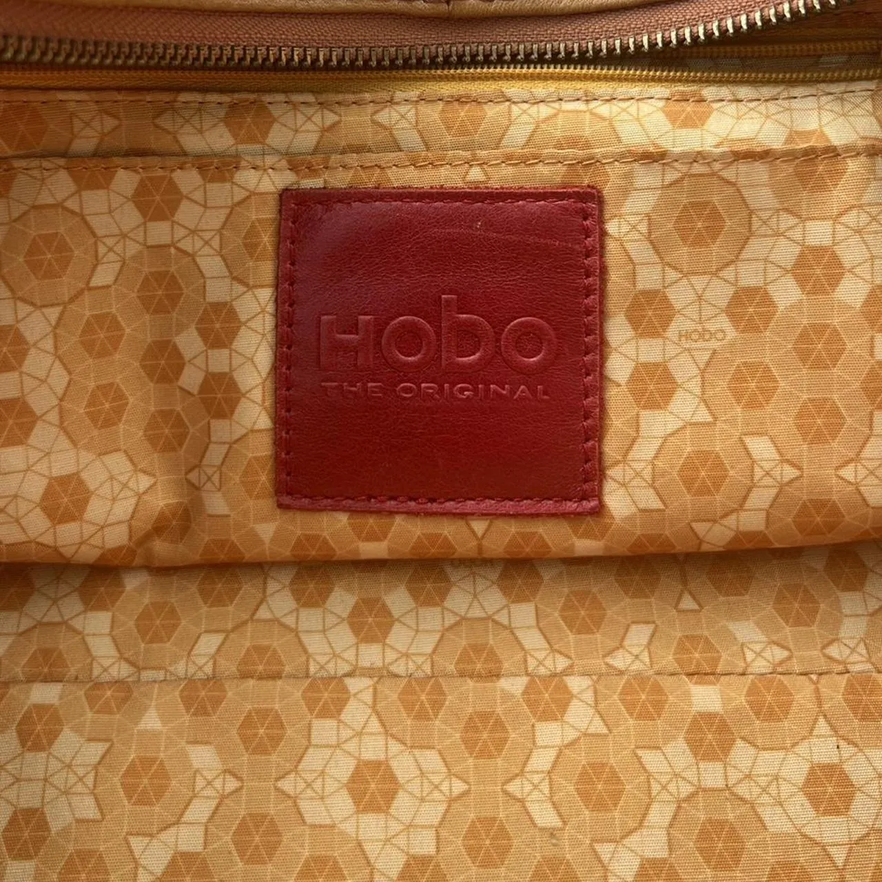 Vintage Hobo Tan Leather Shoulder Bag with Tassel, photo 5 of 5