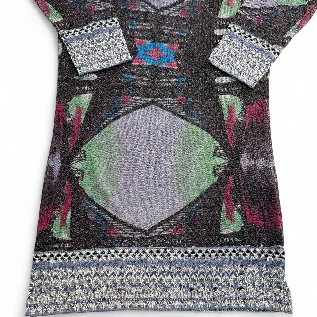 Vintage Custo Barcelona Metallic Print Knit Dress, photo 3 of 4