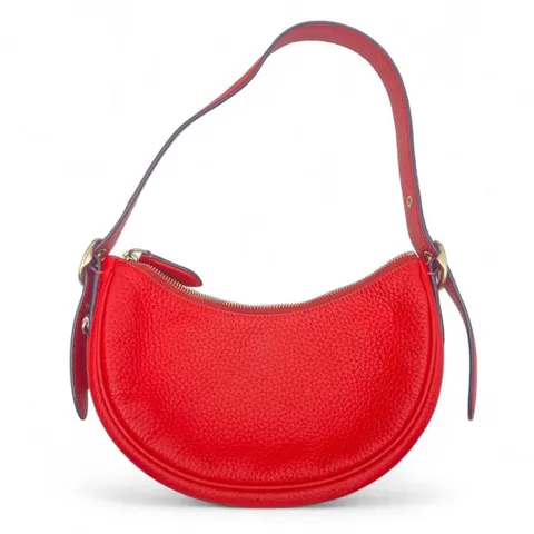 Coach Red Luna Soft Pebble Leather Summer Shoulder Bag