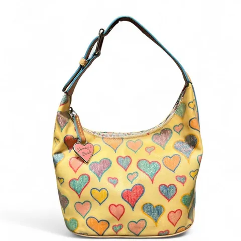 Vintage Dooney & Bourke Y2K Crayon Hearts Hobo Shoulder Bag