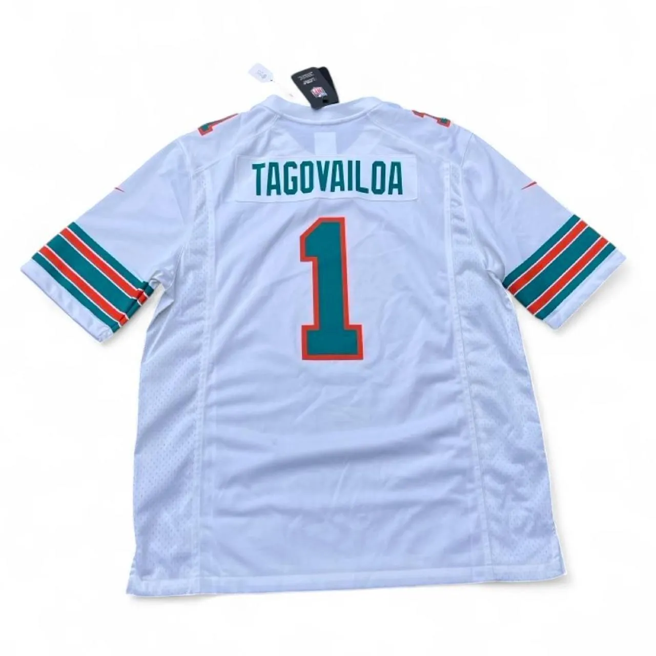NFL Miami Dolphins Tua Tagovailoa White Game Jersey, photo 2 of 5