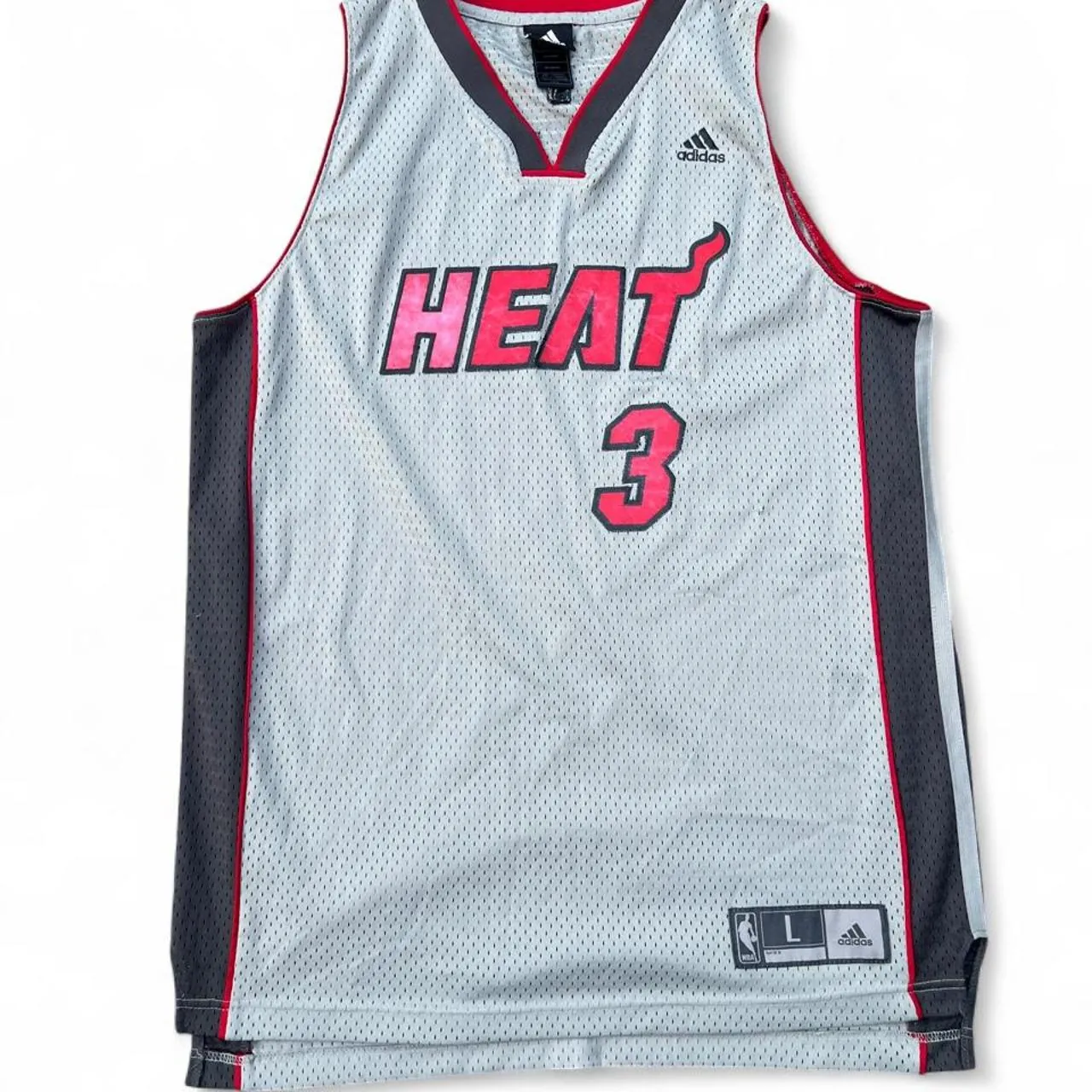 Rare Vintage Adidas Dwayne Wade Miami Heat Swingman Jersey Storm Gray Collection, photo 1 of 5