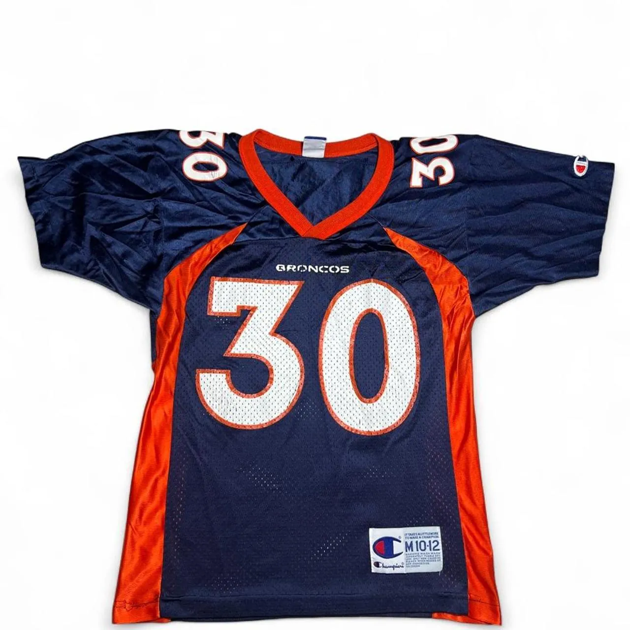 Vintage NFL Denver Broncos Terrell Davis Champion Football Jersey, photo 2 of 4