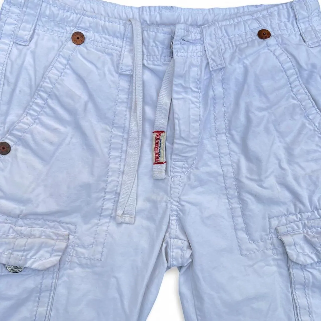 Vintage True Religion White Cargo Shorts, photo 2 of 4