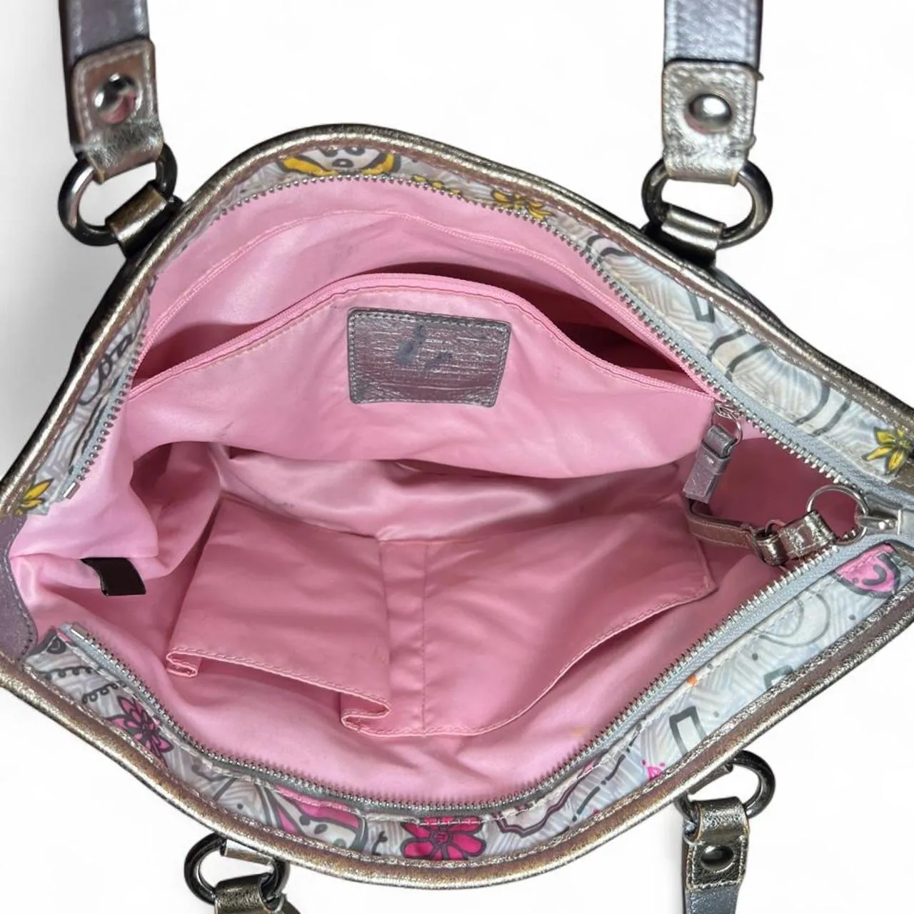 Vintage Y2K Coach Bandana Graffiti Butterfly Shoulder Bag/Tote, photo 4 of 6