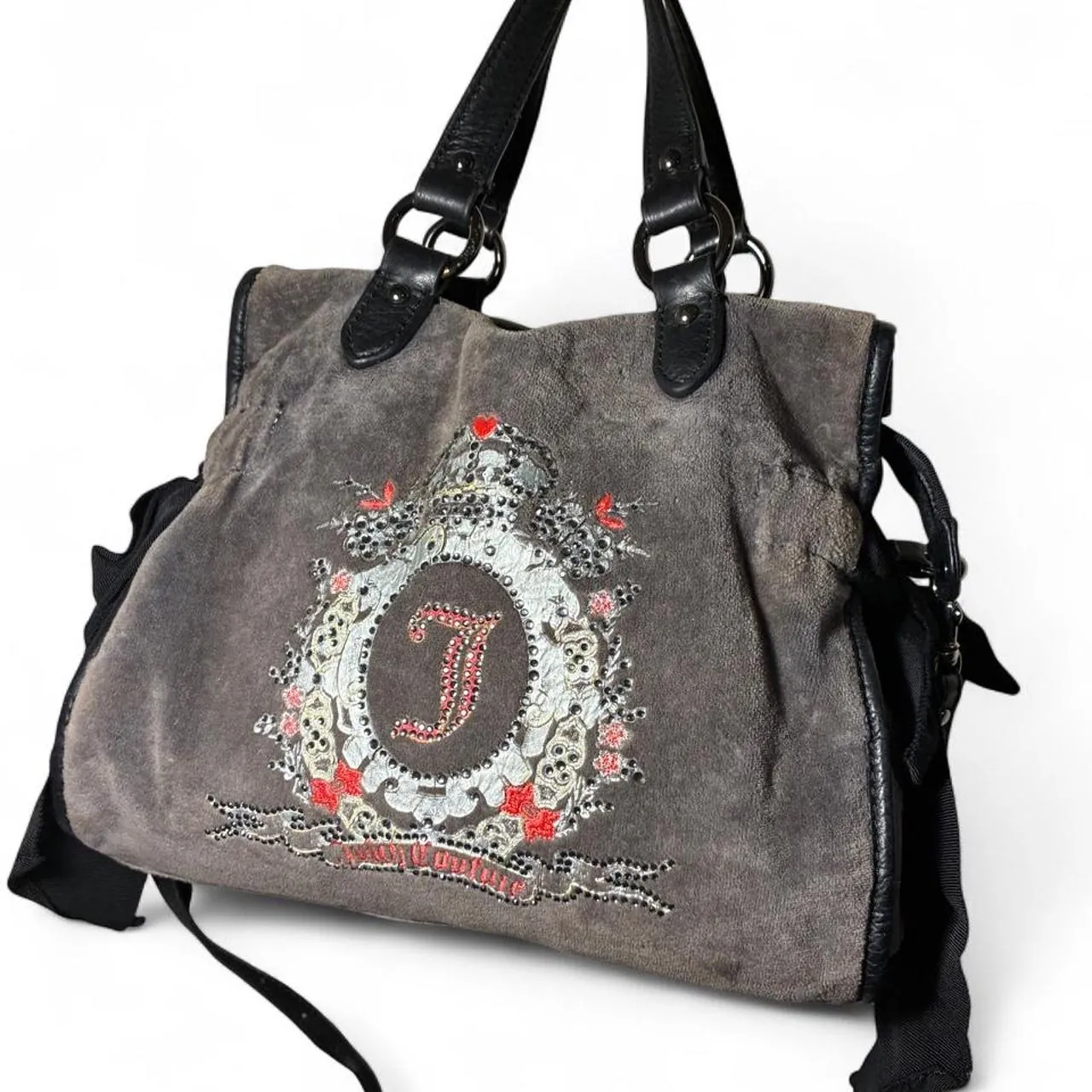 Vintage Y2K Juicy Couture Gray Daydreamer Embroidered Shoulder/Crossbody Bag, photo 1 of 6