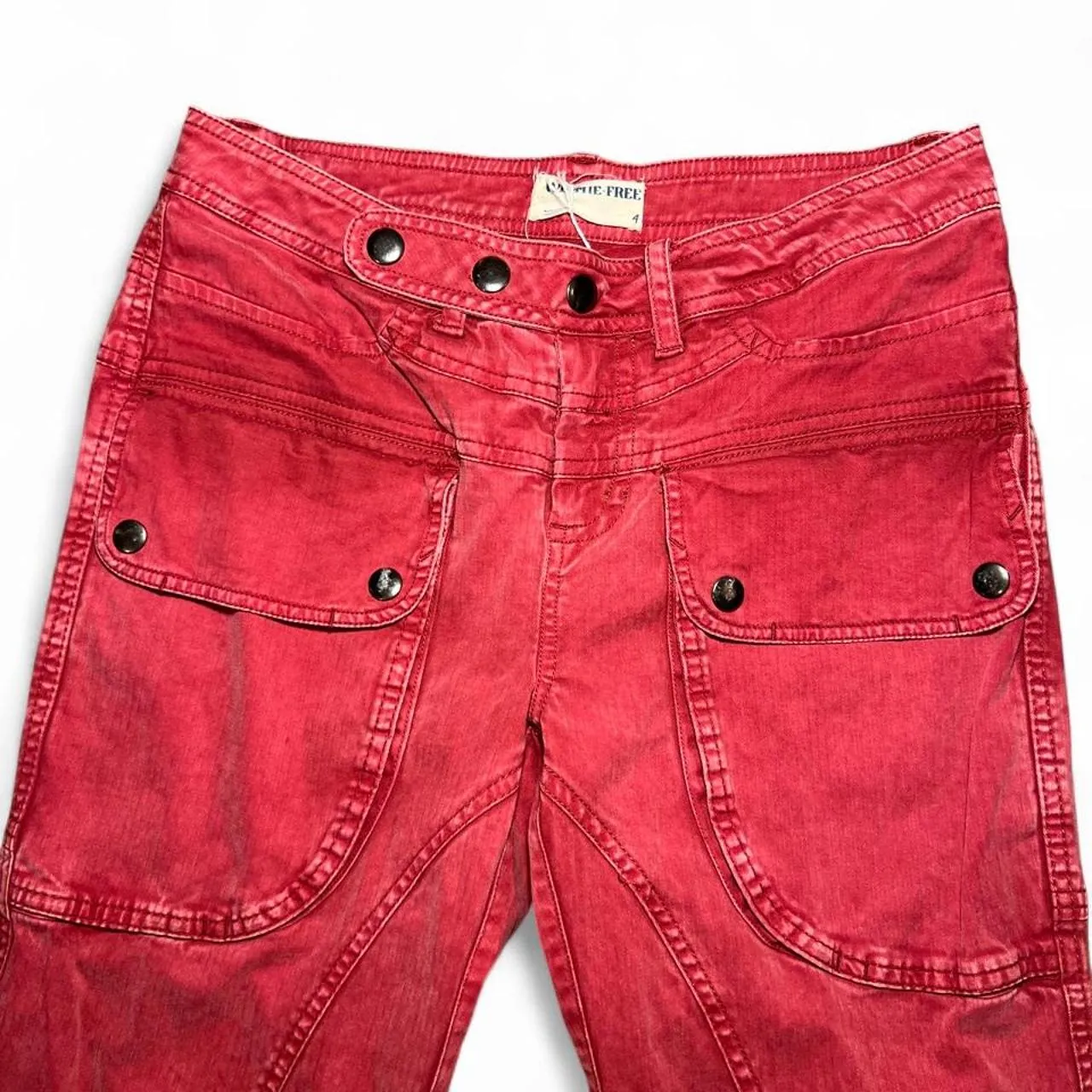 We The Free People Salmon Cargo Hot in It Moto Pants, photo 2 of 4