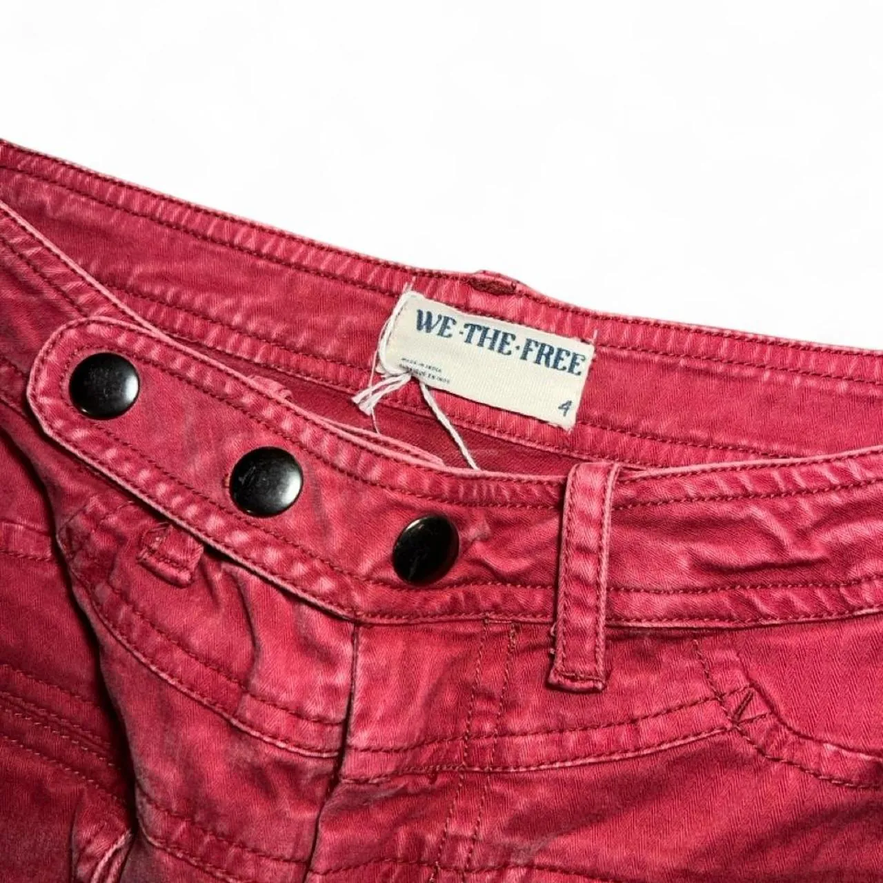We The Free People Salmon Cargo Hot in It Moto Pants, photo 3 of 4