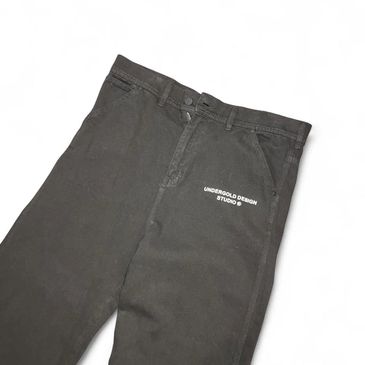 Undergold Walking Into Heaven Embroidered Flowers Baggy Black Jeans, photo 4 of 8